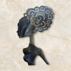 Silhouette résine – Afro chic dorée